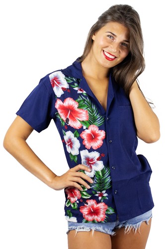 Funky hawaiibluse wedding blau - funky,