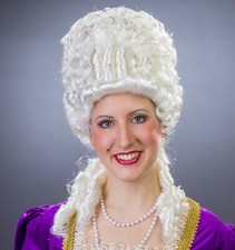 Perücke Barock Antoinette, weiß