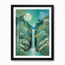 Mond und Wasserfall Nr3