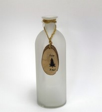 Vase Glas ca. 20,5 cm Altweiß