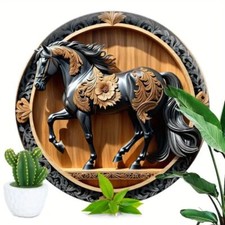 Blechschild rund Pferd Gestüt