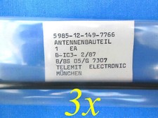 3x BUNDESWEHR SEL TELEMIT SEM Antennenbauteil Antennenstab Antenne Funk