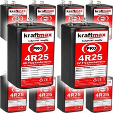 10x Kraftmax 4R25 6V-Block Batterie SET - 6 Volt / 9500 mAH