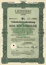F. Schichau Elbing Elblag 1943 Bremerhaven Danzig Weser Werft 5000 RM -  Lit. D