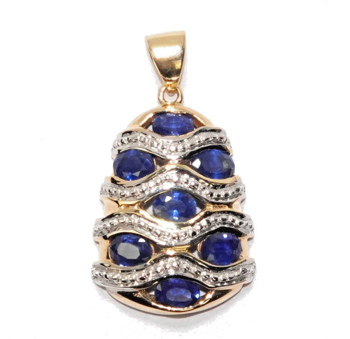 Anhänger gold saphir - anhänger,