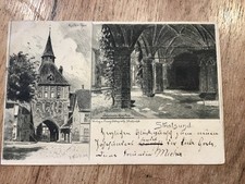 uralte Künstler Ak 1899 Stralsund Ansicht Kütertor und  Johanniskloster