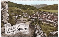 AK Gruß aus der Weinstadt Staufen 1965 bunte Ortsansicht Teilansicht