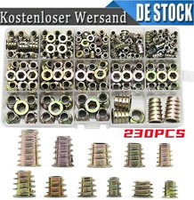 230x EINSCHRAUBMUTTER INNENSECHSKANTMUTTERN GEWINDEEINSATZ MUTTERN FÜR HOLZMÖBEL