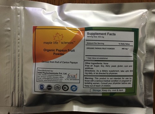 Bio papaya fruchtpulver rein - rein, &
