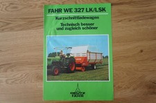 FAHR Ladewagen Prospekt Typ 327 LK 4 Seiten 1976