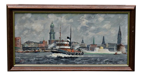 öl auf karton signiert - auf,