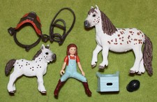 *** SCHLEICH Pferd:  Spotty und Mia & Spotty als Fohlen (rar)  ***