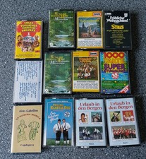 Musikkassetten 10 Stück Volksmusik, Schlager, Weihnachten