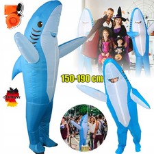 Halloween Party Selbstaufblasbares Cosplay Aufblasbares Hai-Kostüm Erwachsene DE