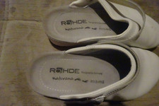 Rohde Clogs in Weiss wenig getragen