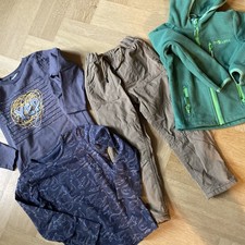 Paket 4 Teile Jungs Gr. 116/122 Thermohose Fleecejacke Trollkids Sweatshirt