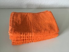 4er SET Frottee Gästehandtücher Orange TOP