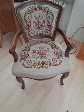 Bestikter Armlehnstuhl Stuhl Top Zustand Barock Stil Vintage