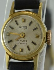 KOHA 17 Jewels Incabloc - Damenuhr / Handaufzug / Gehäuse - 585er 14 Karat Gold
