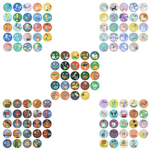 Adventskalender sticker - 24,
