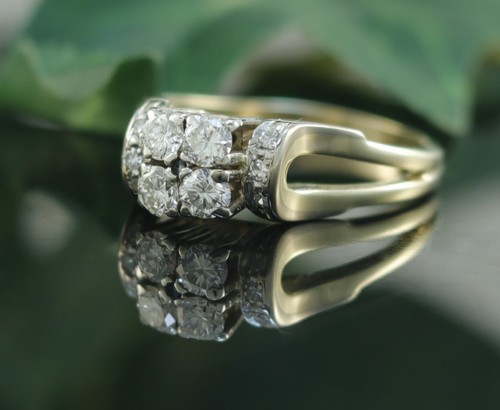 Diamant ring 585er - in, /