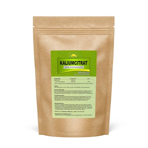 Kaliumcitrat pulver 500g vegan - 500g,