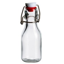Glasflaschen 100 ml mit Bügelverschluss rot - Kleine Bügel-Flasche 0,1 l