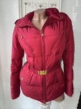 Ralph Lauren Damen Winter Jacke Daunenjacke Gr. S Rot + Gürtel & Kaputze Gold