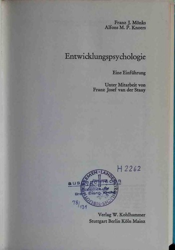 Entwicklungspsychologie e - entwicklungspsychologie, :