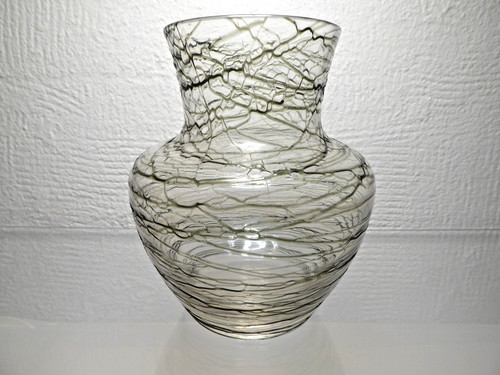 70er kunstglas vase klar - vase,