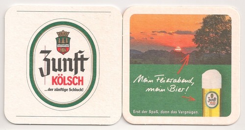 Zunft kölsch bierdeckel - zunft,