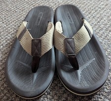 **  NO Name  ** schönen Zehentrenner / Badelatschen ~ Gr. 43  ~ beige / braun ~