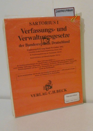 Sartorius verfassungs und - sartorius,