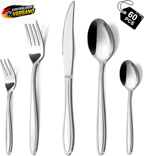 Edelstahl besteck set - edelstahl, 12