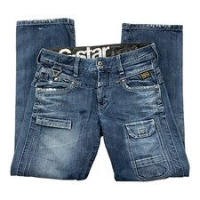 Vintage G-Star Jeans Hose Raff Radar W31 L32 Blau Dunkle Waschung