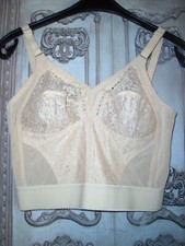 Triumph Juwel VINTAGE Spitzen Mieder Long BH 85 B haut Pin Up Bra NEU    (ab52)