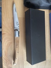 Laguiole Taschenmesser 420 mit Gürteltasche - Sehr seltenes Werbegeschenk v. JBR