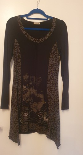 Zipfelkleid 42 schwarz - gr., 40/42