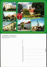 Elsterwerda Wikow Neubau, Elsterschlossgymnasium, Parkplatz, Wohnsiedlung  1994