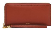 FOSSIL Logan RFID Zip Around Clutch Geldbörse Cayenne rot Neu