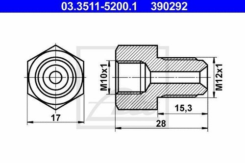 Ate adapter bremsleitung - ate, adapter,