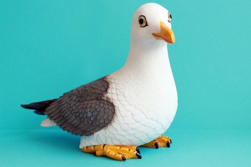 Große möwe sitzend maritime - möwe,