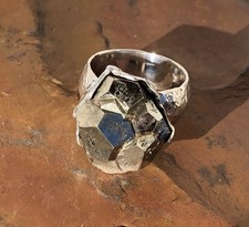 Ring 925 Silber Pyrit