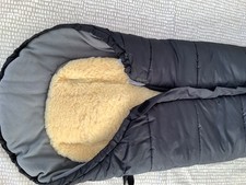 Kaiser Fußsack mit Lammfell schwarz 