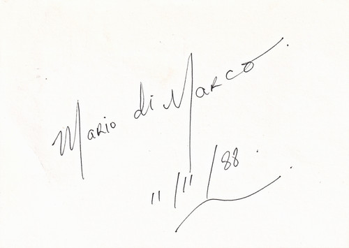 Mario marco autograph auf - di,