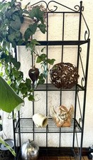 Verspieltes Vintage Eisenregal Blumenregal Regal Eisen Garten Balkon braun