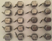 20er Set-Würfelbleie, Karpfenbleie, Grundblei, Angelblei. 60-70-80-90g
