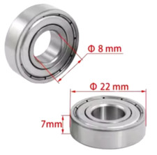 608 ZZ (2Z) 8x22x7 mm