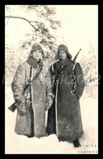 Foto, WK2, Aunus/Olonez RUS, Soldaten in Winterkleidung auf Posten, 5026-1150