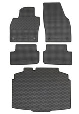 Gummi Fußmatten Kofferraumwanne für Skoda Fabia 4 2021- Set Gummimatten Auslage